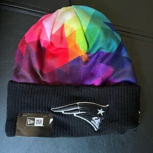 New England Patriots breast cancer awareness new era knit hat